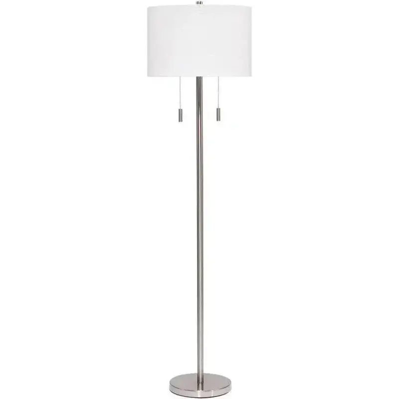 Lincoln Floor Lamp With Sleek Silver Iron Construction 1