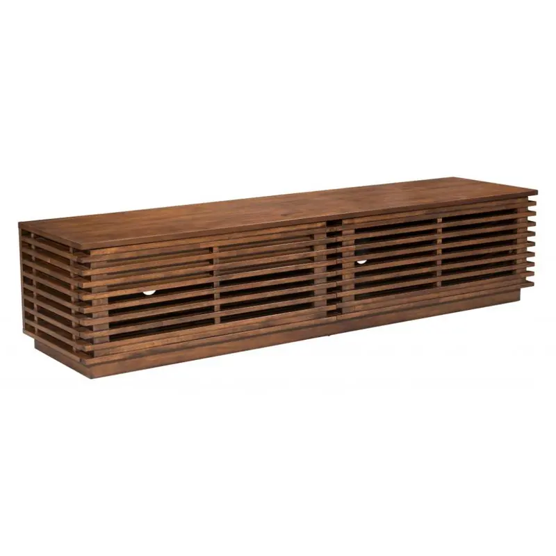 Linea Wide-Profile Wooden Entertainment Center 1