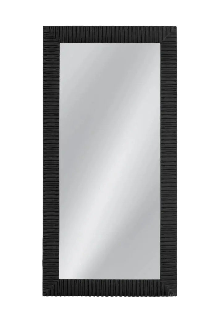 Lithea Matte Black Floor Mirror – Full-Length 1