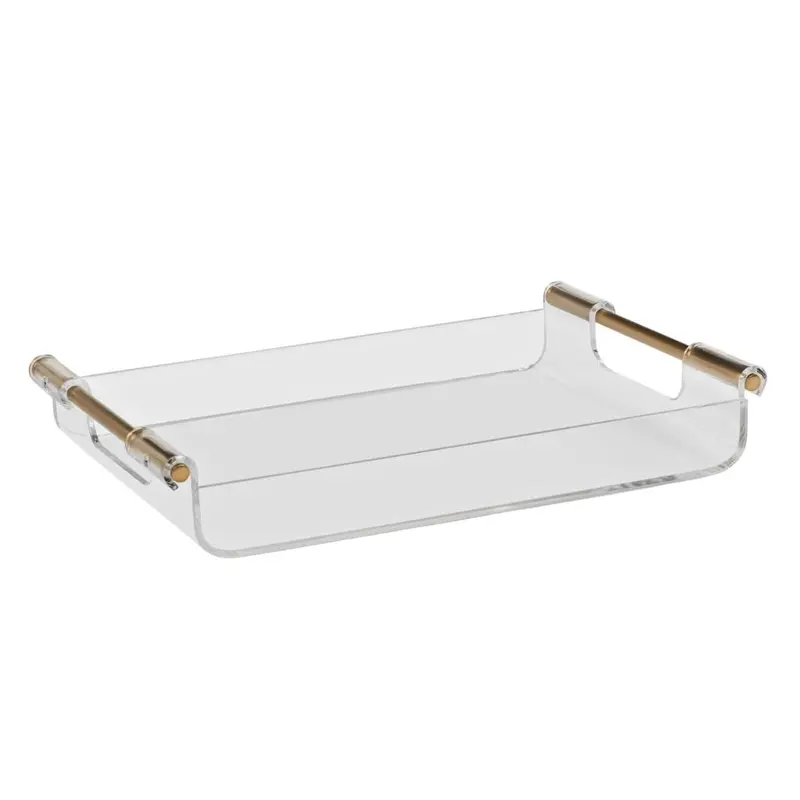 Livia Compact Clear Acrylic Serving Tray 1