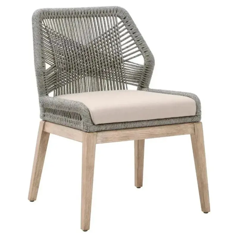 Loom Fabric Armless Dining Chair Set (2-Piece) 1