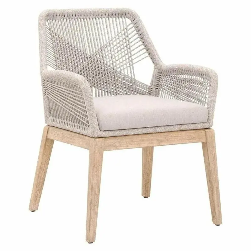 Loom Fabric Dining Chair – Contemporary Armless Design (2-Piece) 1