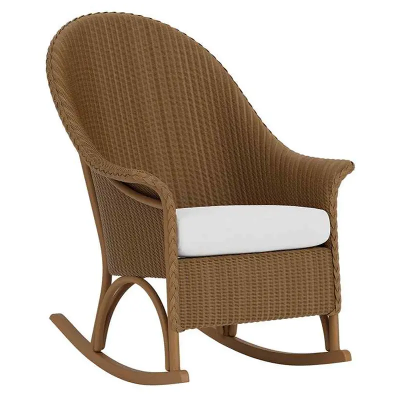 Loom High-Back Woven Outdoor Rocking Chair 1
