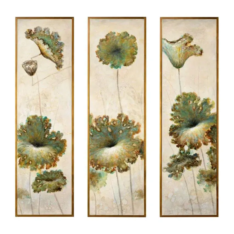 Lotus Blossom Oil Painting Set (3-Piece) 1
