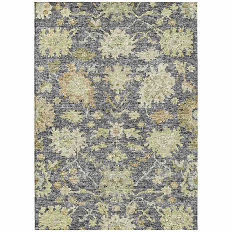 Louis Charcoal Gray Indoor-Outdoor Rug – Sophisticated Neutral With Stain-Repellent Finish 2