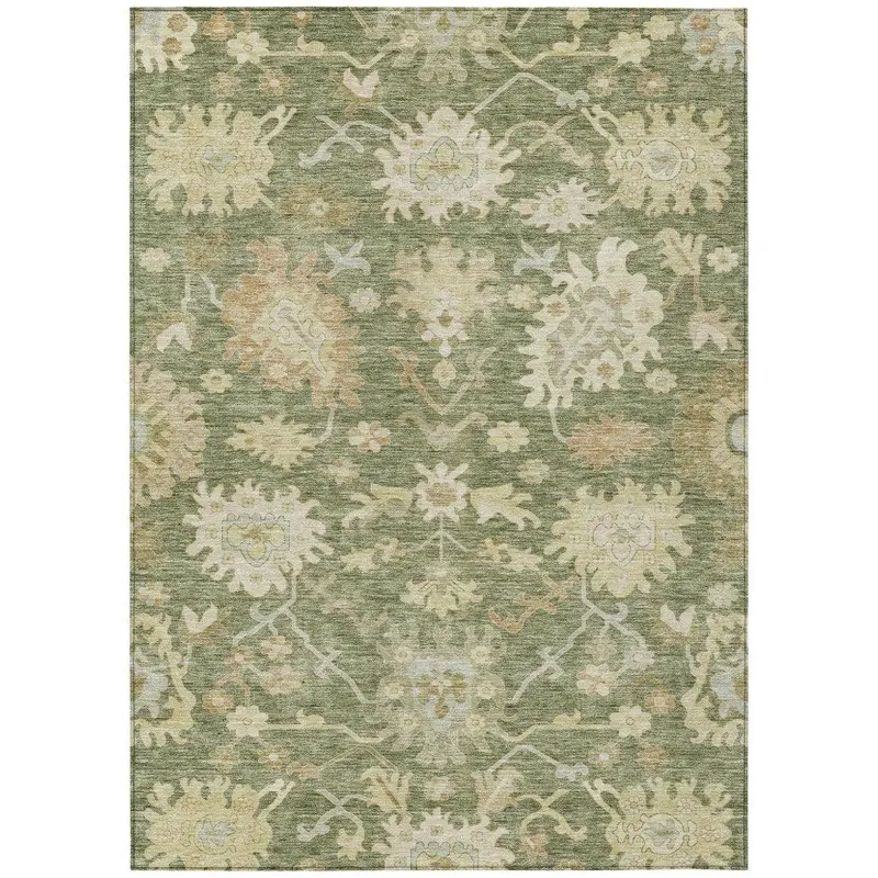 Louis Green Indoor-Outdoor Area Rug – Machine Washable Floor Mat 2