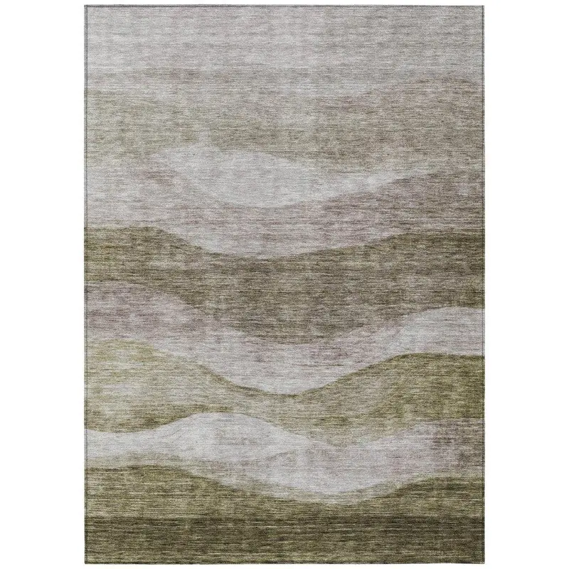 Louisa Brown Indoor-Outdoor Area Rug – Soft-Touch Washable Mat 2