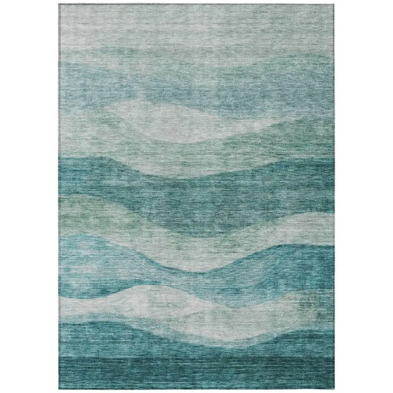 Louisa Seafoam Indoor-Outdoor Area Rug – Soft-Touch Washable Mat 2