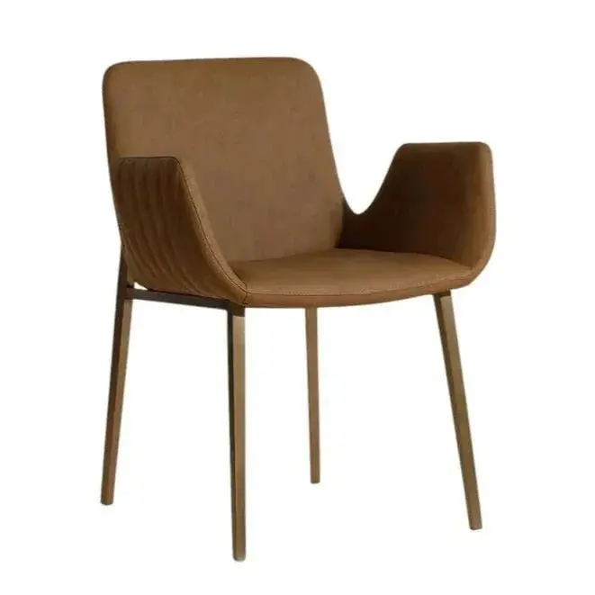 Lucano Leather Dining Armchair With Tailored Detailing 1