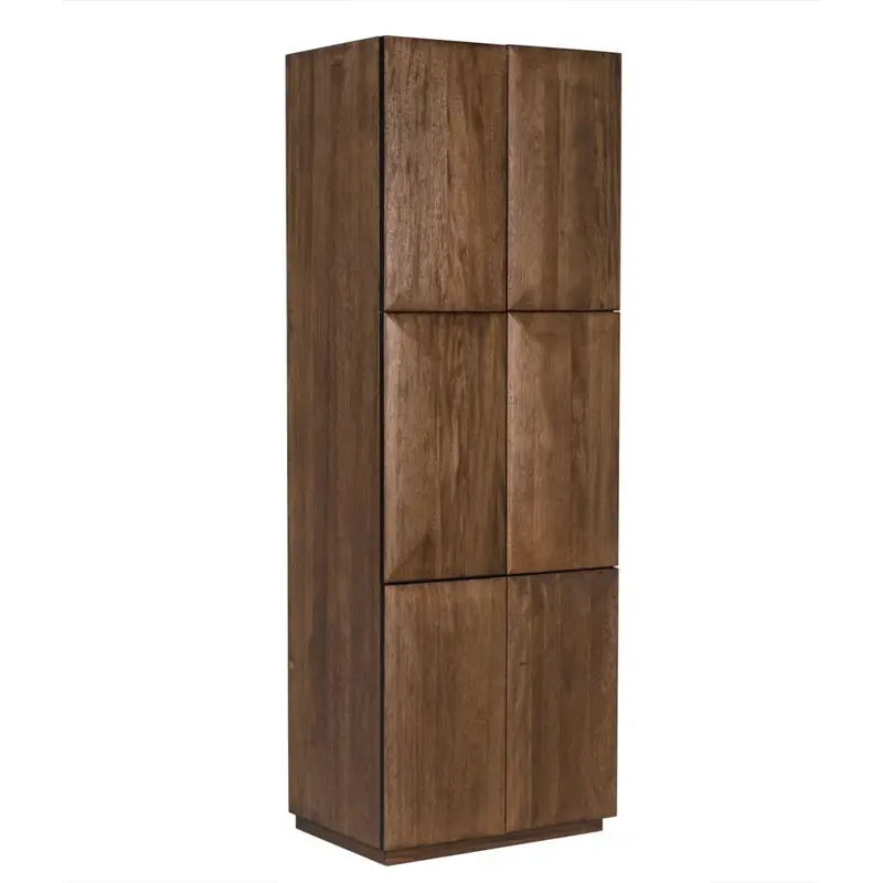 Lucas Warm Brown Solid Wood Bookcase With Rustic Charm 1