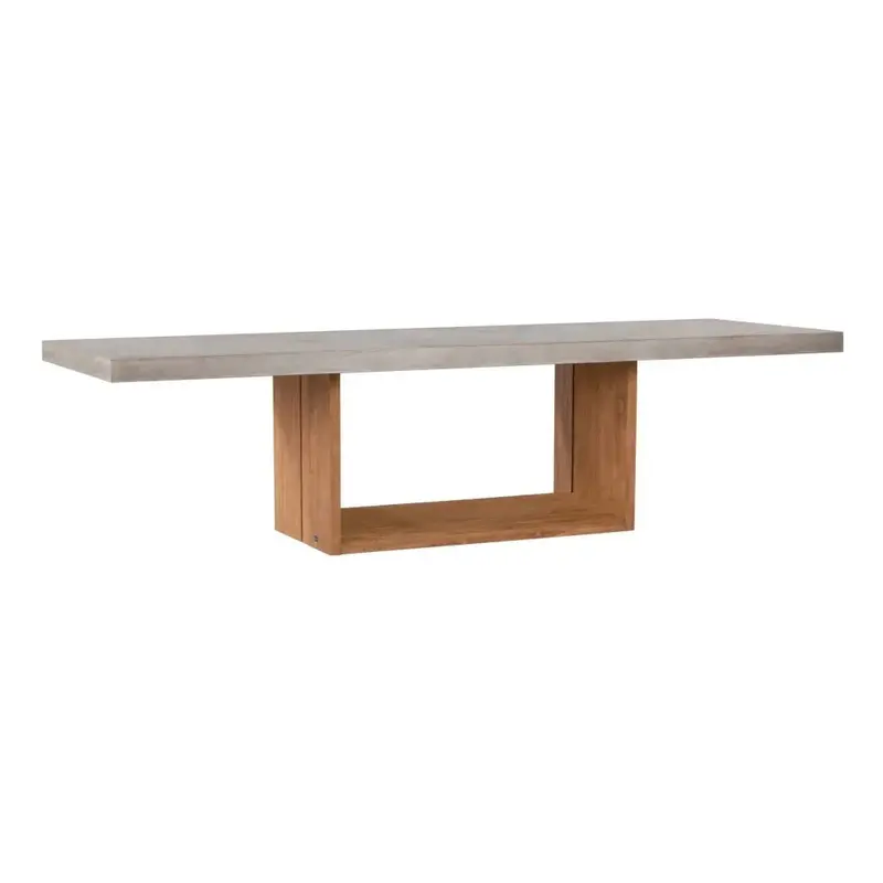 Lucca Teak And Concrete Outdoor Dining Table 1