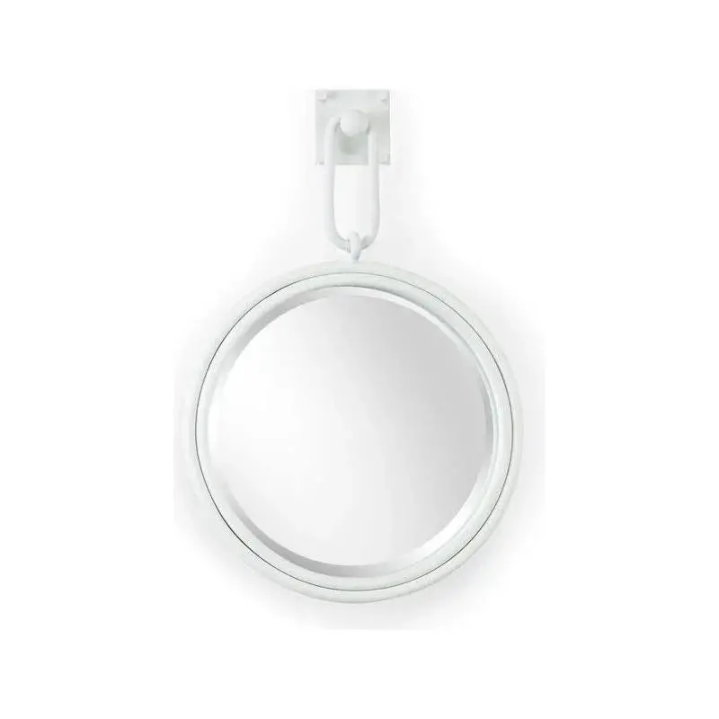 Lucia Wall Mirror With Powder-Coated Iron Frame And White Finish 1