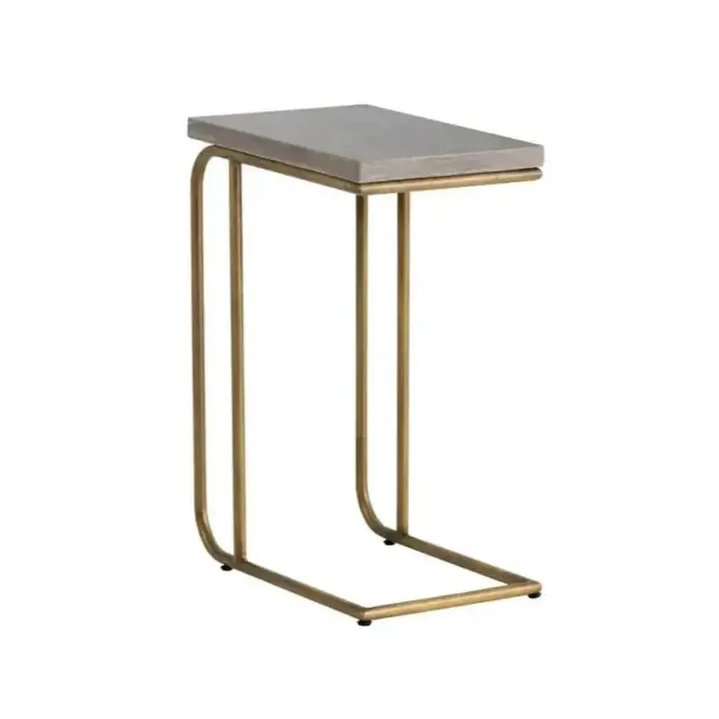 Lucius Rectangular End Table With Concrete Top 1