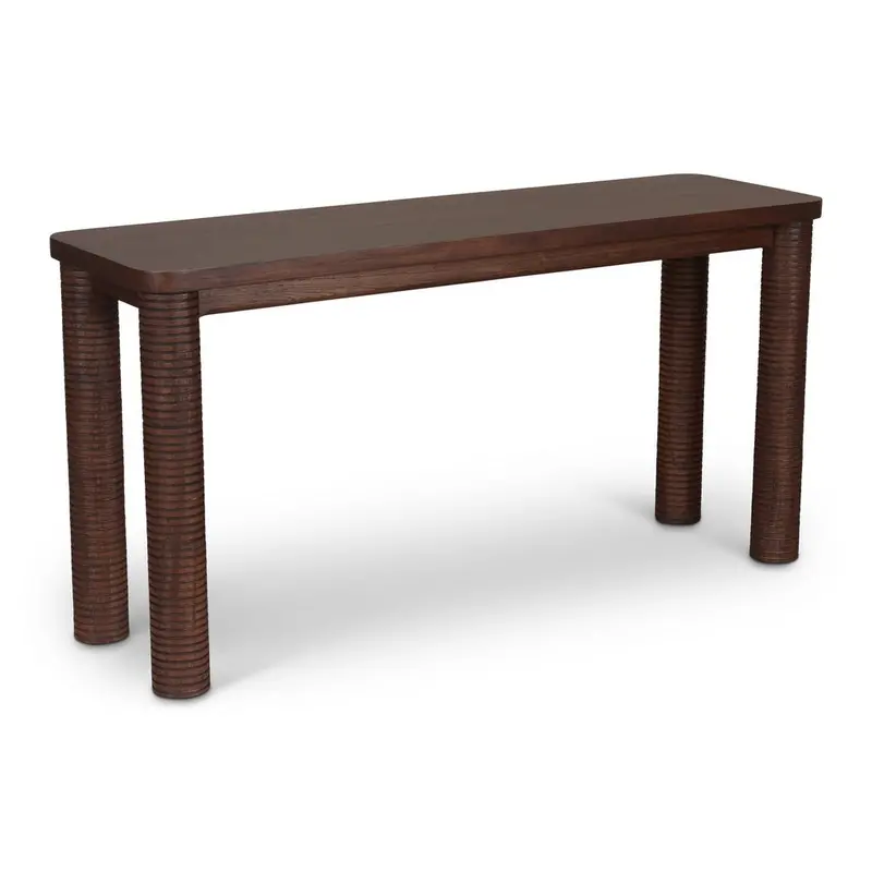 Luna Solid Wood Rectangular Console Table 1