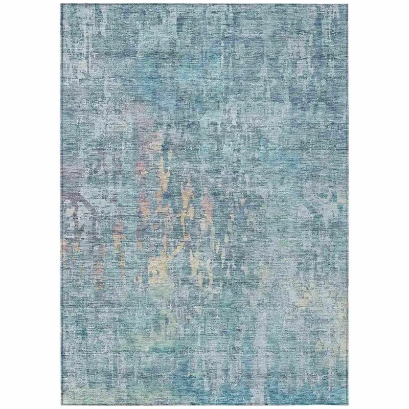 Lunisse Blue Durable Indoor/Outdoor Area Rug 2