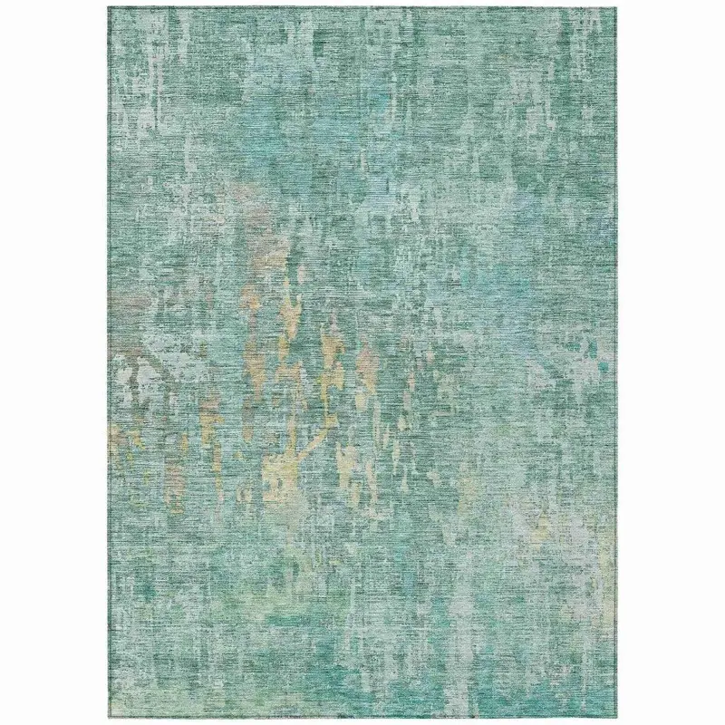 Lunisse Teal Durable Indoor/Outdoor Area Rug 2