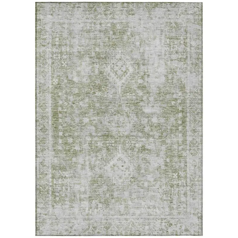 Lurea Green Indoor-Outdoor Area Rug – Nature-Inspired Washable Floor Mat 2