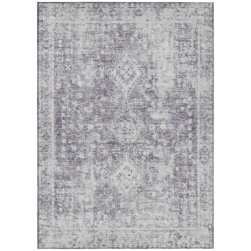 Lurea Purple Indoor-Outdoor Area Rug – Textured Washable Floor Mat 2