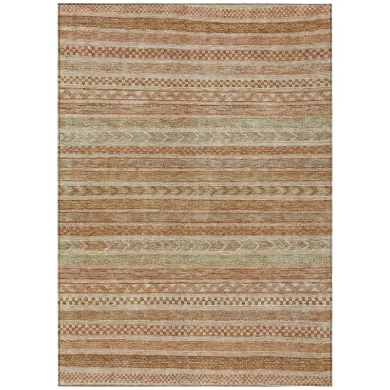 Luthyra Orange Contemporary Indoor/Outdoor Rug – Stylish, Stain-Resistant & Quick-Drying 2