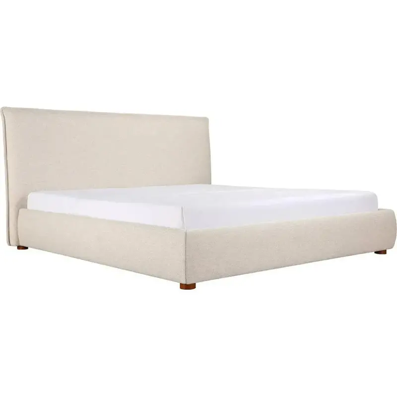 Luzon Wheat-Tone Solid Wood Queen Bed Frame 1
