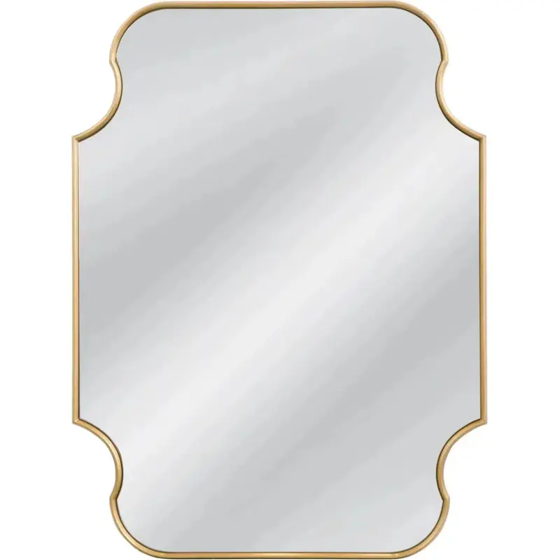 Lyenda Gold-Tone Wood-And-Resin Vertical Wall Mirror 1