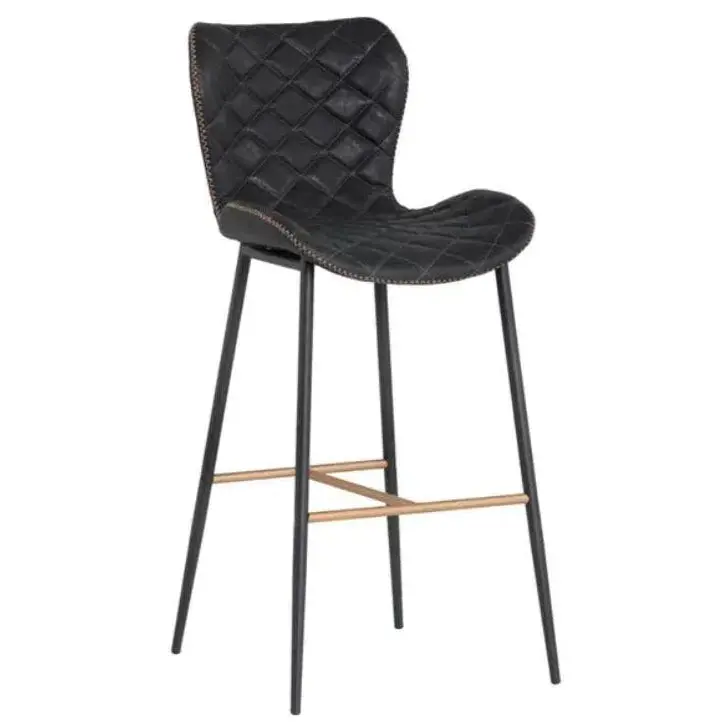 Lyla Faux Leather Barstools – Set Of Two Modern Counter Chairs 1