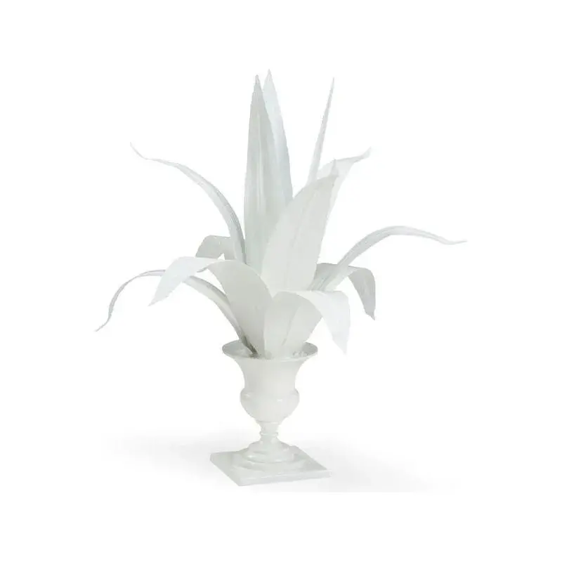 Lyon Tole White Floral Sculpture 1