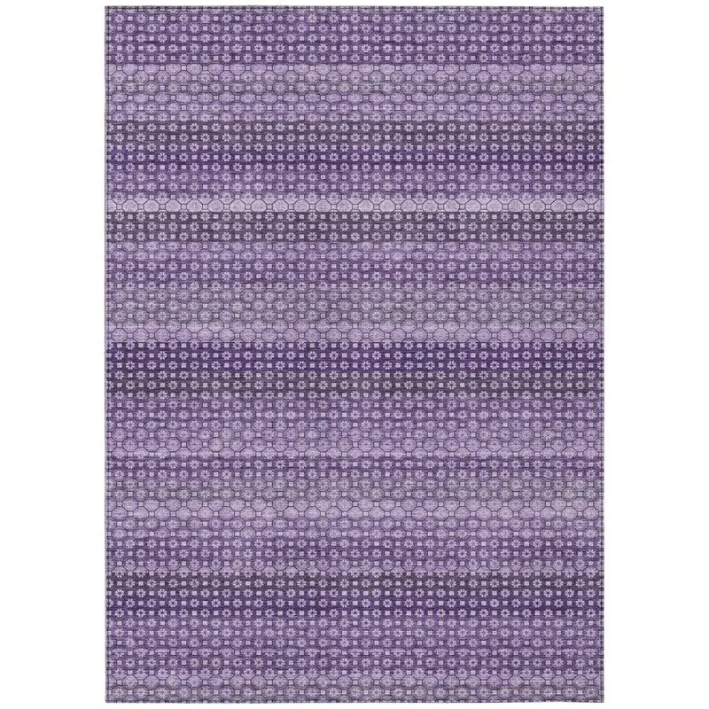 Lyrella Purple Easy-Clean Indoor-Outdoor Area Rug 2
