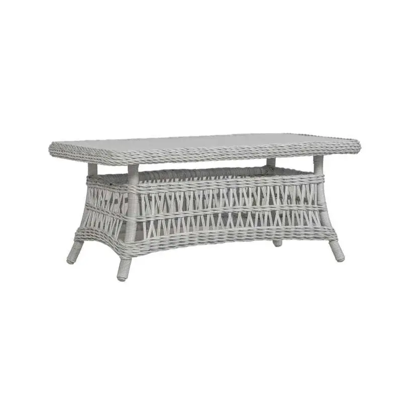 Mackinac Rectangular Wicker Coffee Table – Outdoor Living Centerpiece 1