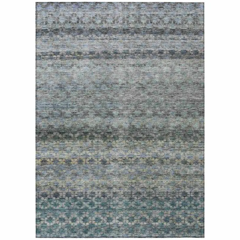 Maelis Blue Washable Patio Rug – Uv-Resistant Indoor-Outdoor Floor Covering 2