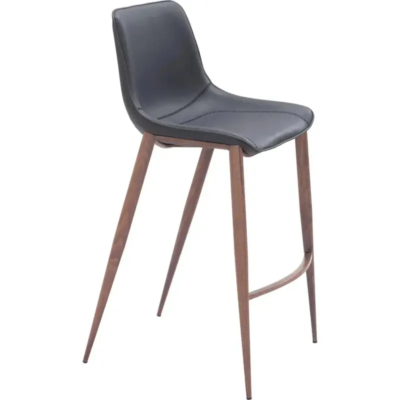 Magnus Black And Walnut Barstools (Set Of 2) 1