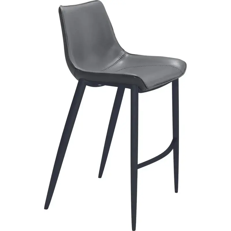 Magnus Dark Gray And Black Bar Stool Set (2 Pcs) 1