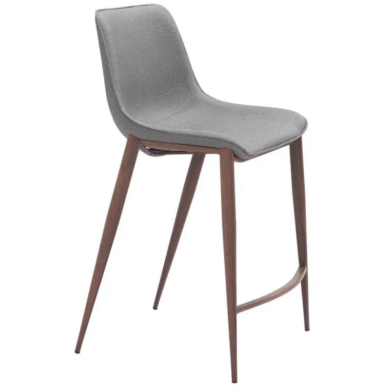 Magnus Slate Gray And Walnut Counter Stools (Set Of 2) 1