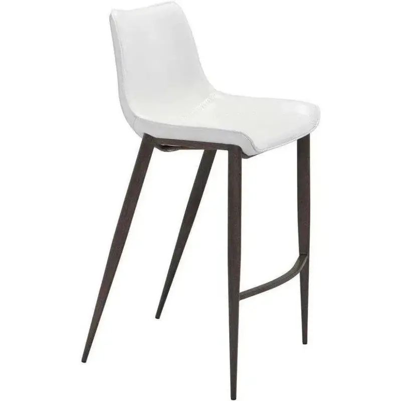 Magnus White And Walnut Bar Chairs – Set Of 2 1