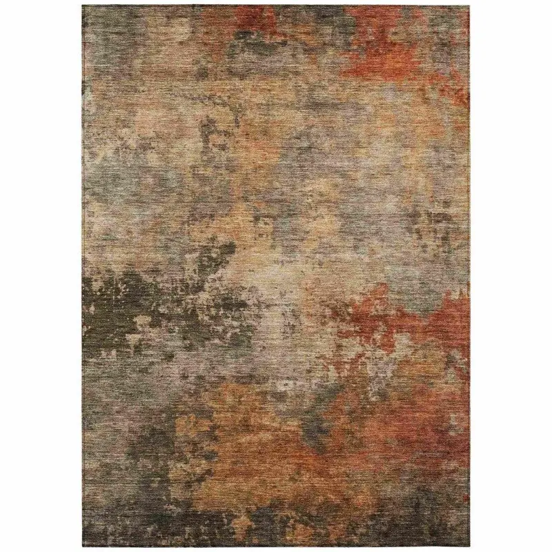 Mahari Rich Brown Indoor-Outdoor Rug – Heavy-Duty Washable Area Mat 2
