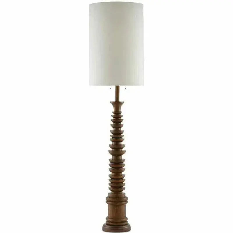 Malayan Teak Floor Lamp From The Phyllis Morris Collection 1