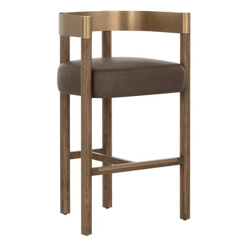 Manolo Modern Faux Leather Barstool 1