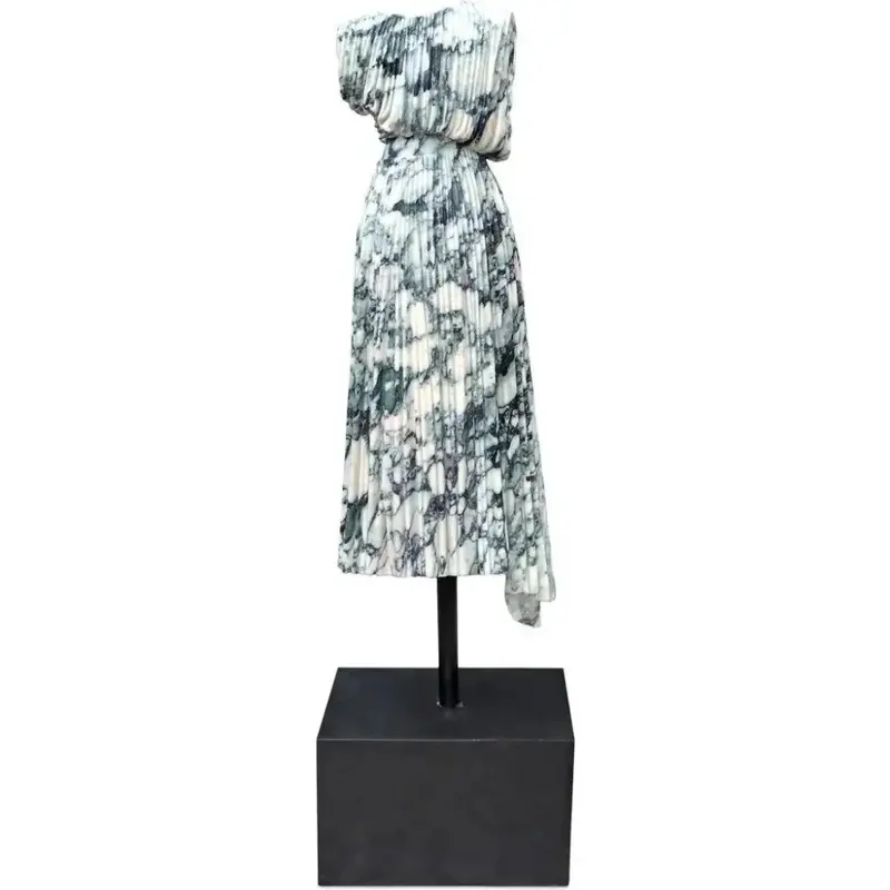 Marble-And-Metal Cocktail Dress Sculpture – Madame'S Collection 1