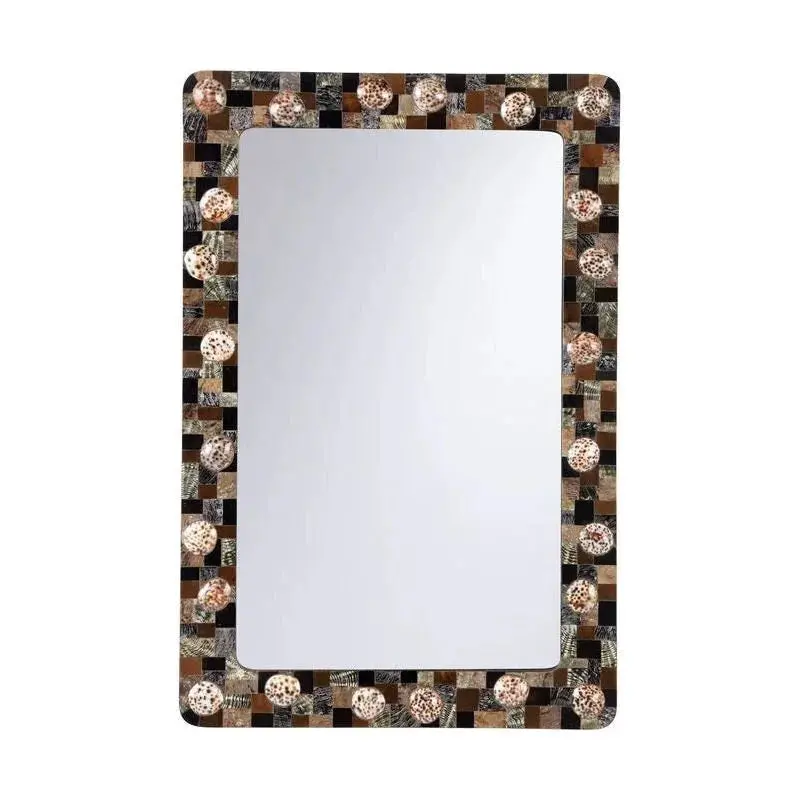 Mariel Natural Wood Wall Mirror With Warm Finish 1