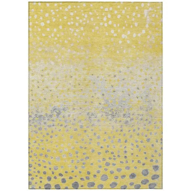 Marilla Gold Easy-Clean Indoor-Outdoor Area Rug 2