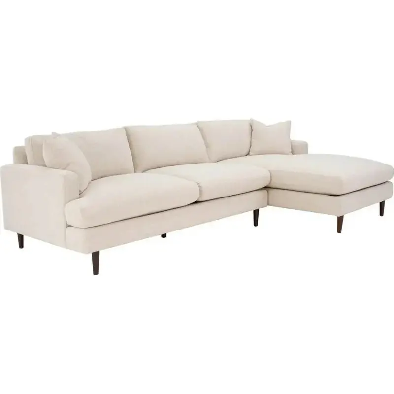 Martha Beach Alabaster Left-Facing Sectional Sofa 1