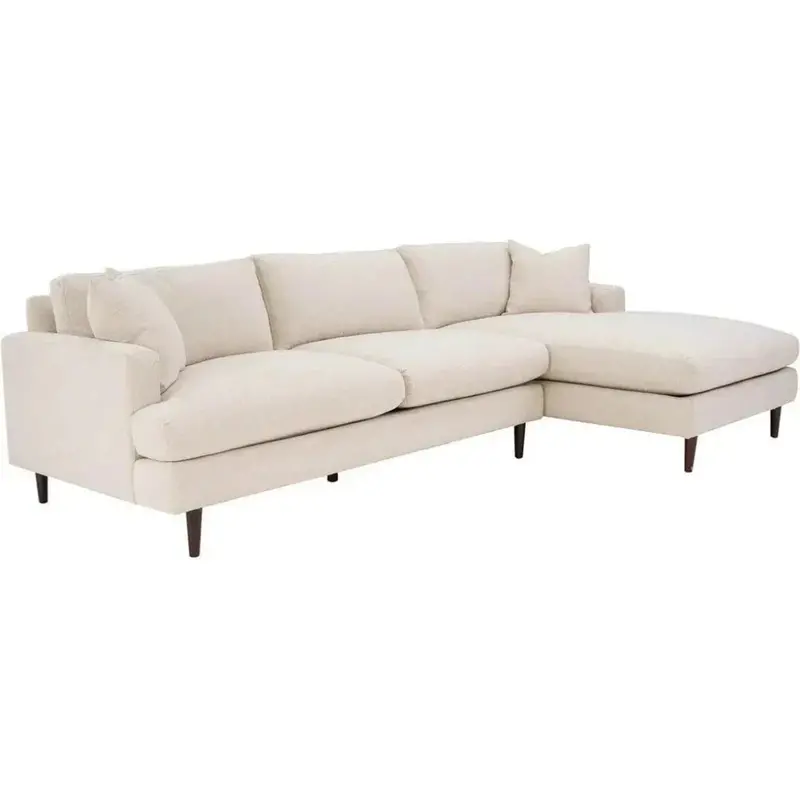 Martha Beach Alabaster Right-Facing Sectional Sofa 1