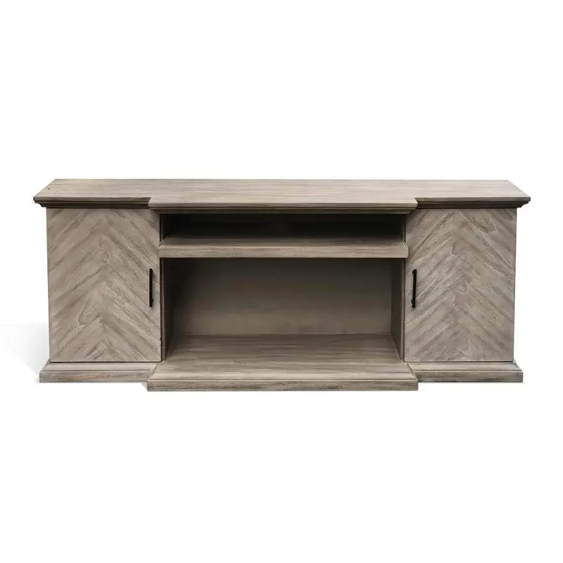 Mason Two-Door Wooden Media Console With Concealed Storage 1