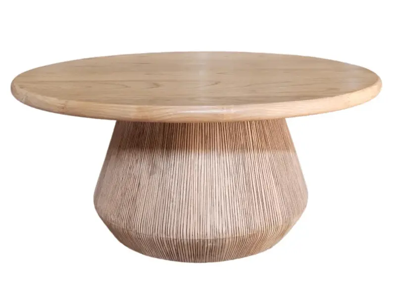 Mazi Solid Wood Round Coffee Table 1