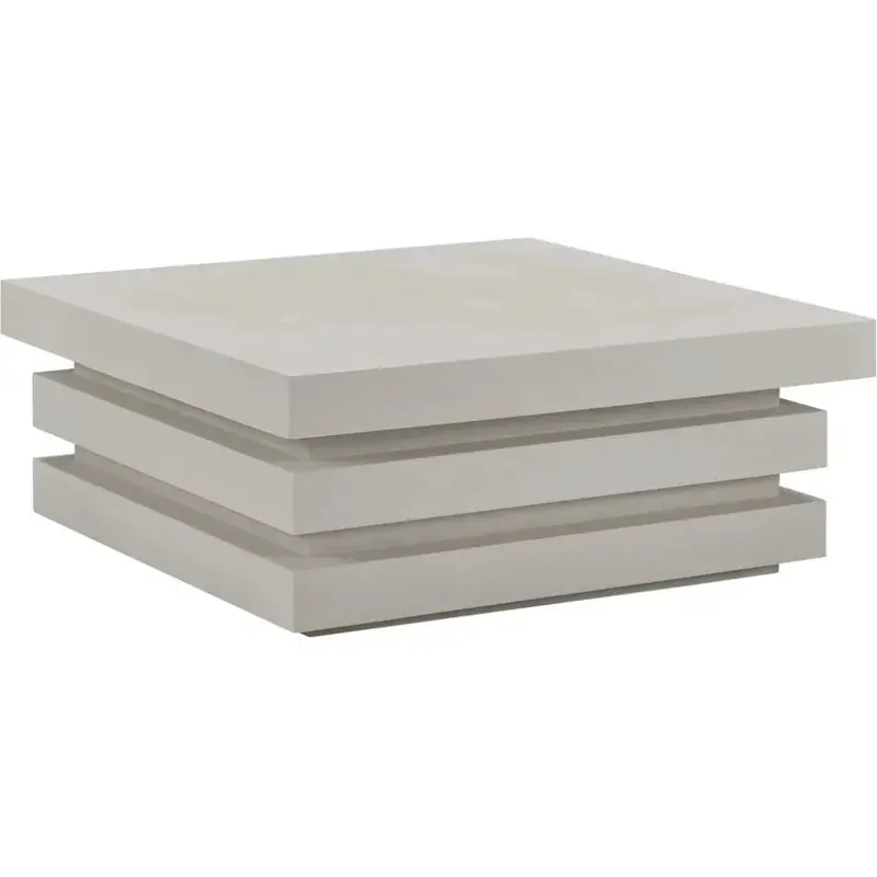 Meditation White Square Outdoor Coffee Table 1