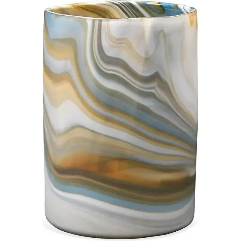 Medium Blue Glass Terrene Vase – Coastal-Inspired Design 1