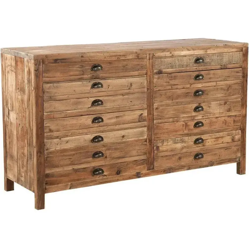Medium-Sized Brown Apothecary Dresser 1