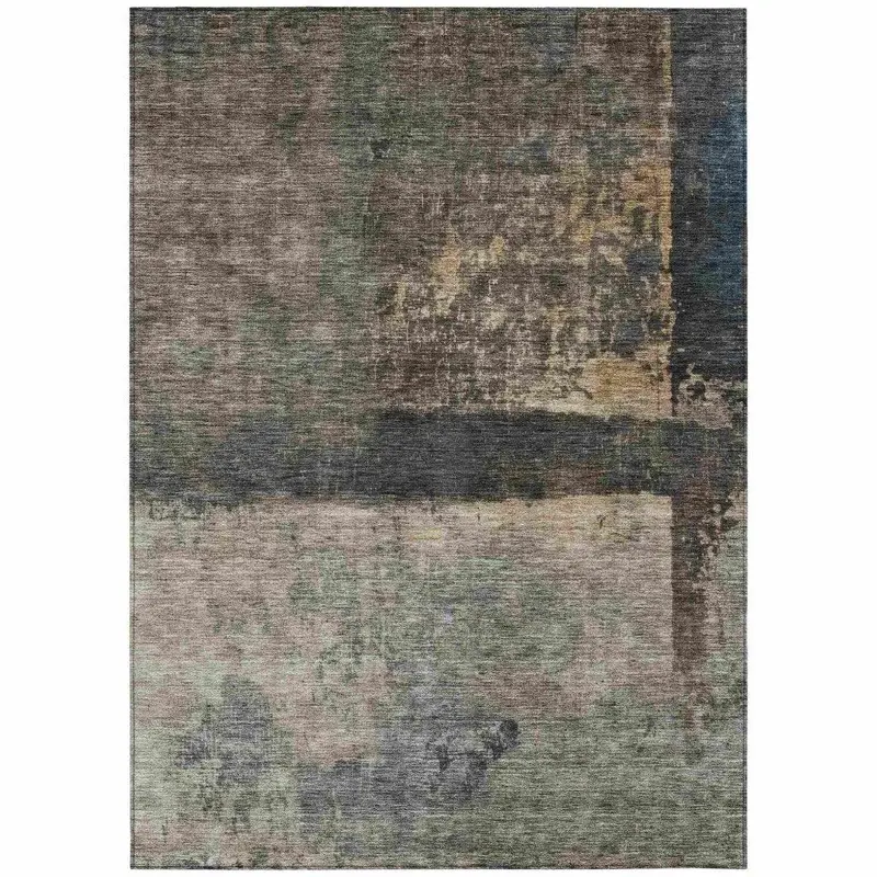 Mehriza Walnut Brown Indoor-Outdoor Rug – Refined Washable Area Rug 2