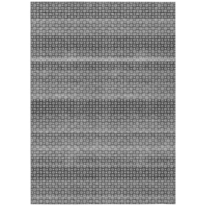 Melisyn Gray Durable Washable Indoor/Outdoor Rug 2