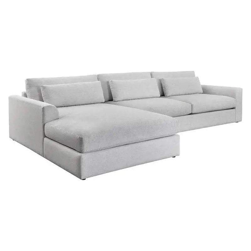 Merrick Upholstered Sofa Chaise With Contemporary Fabric Design 1